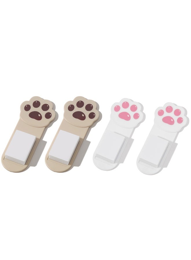 Cat Paw Design Toilet Seat Lifter Handle – Self-Adhesive No-Touch Seat Cover Lifter (Set of 4pcs) - Image 2