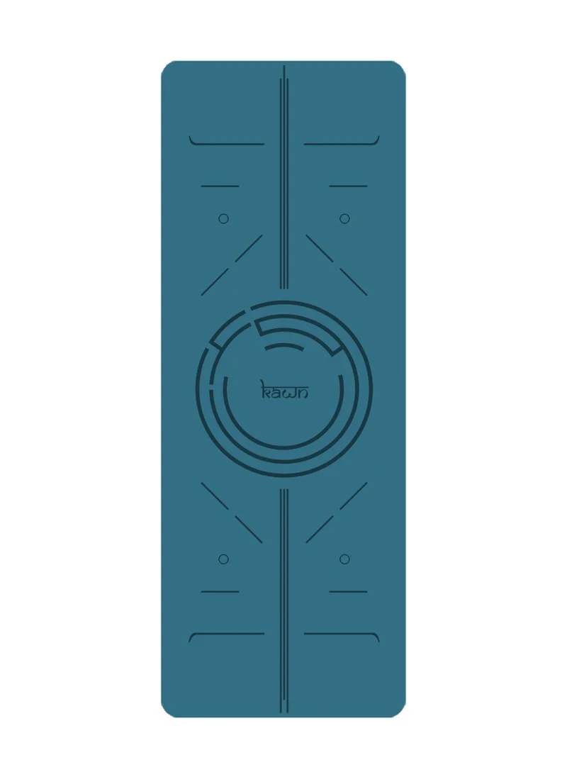كون.يوغا Blue Mat. Non-Slip. Strap Included. High Performance Material Exercise Mat Ideal For Hiit, Plates, Yoga And Other Workouts