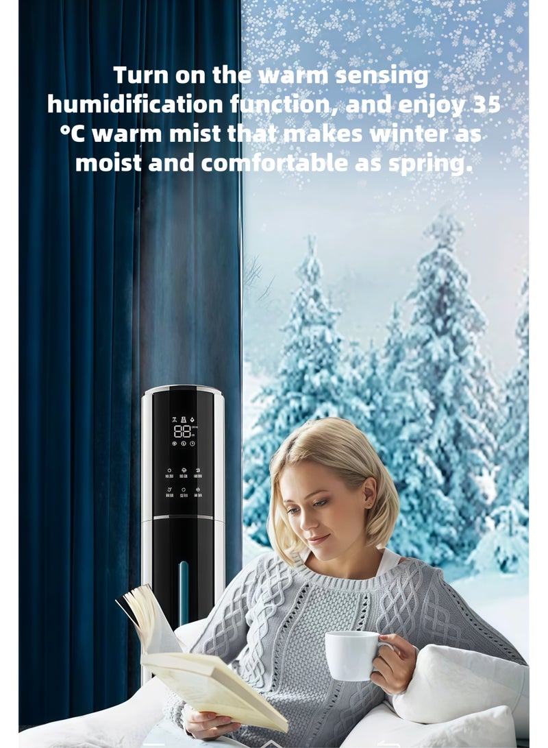 Large Humidifier for Bedroom, 9L Ultrasonic Humidifier with Warm Mist for Winter, UV Sterilization, Air Purification，360°Nozzle,300ML/H BigMist Level, Cover up to 550ft², Quiet 30db with essential oil diffuser - Image 4