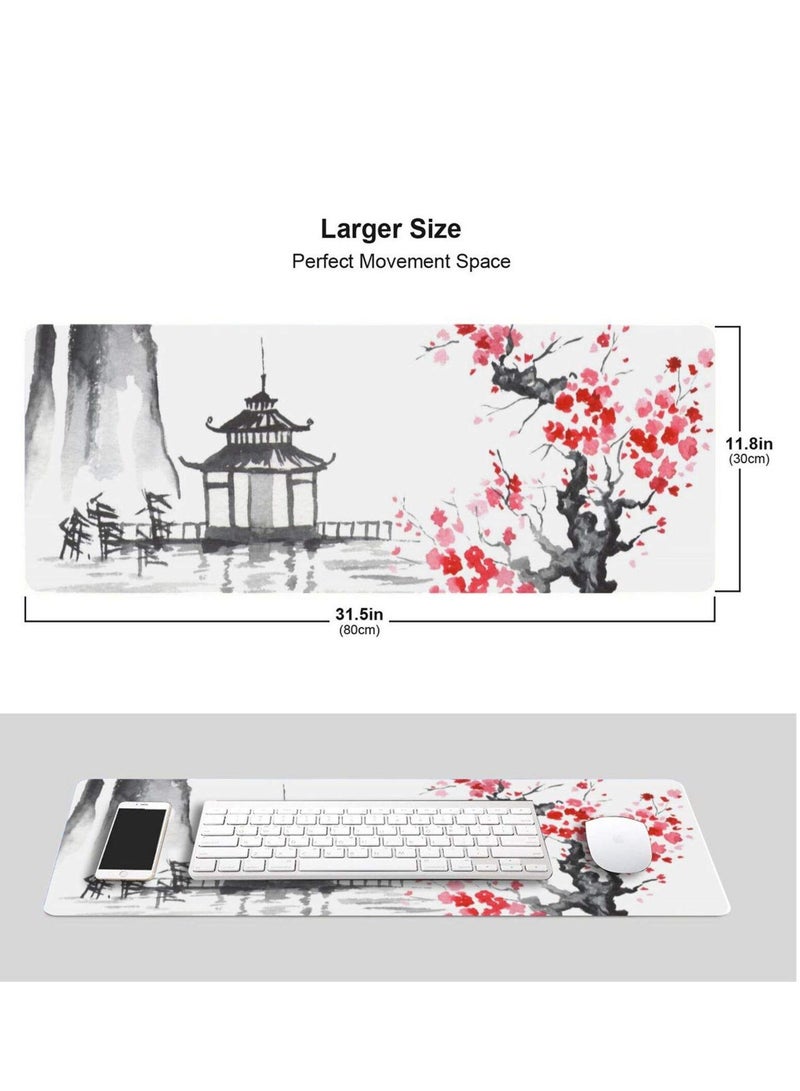 Large Mouse Pad,Gaming Mouse Pad,800x300,Slip Rubber Base,Water Resist Keyboard Pad,mouse pads,with Stitched Edges,Desk Pad for Office and Home.  - Image 2