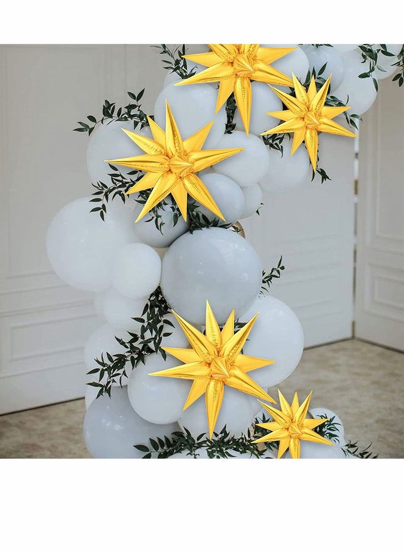 SYOSI Foil Balloons, Small Water Droplets Aluminum Foil Cone Mylar Balloons, Star Foil Balloons for Party, Birthday, Wedding, Backdrop, Mall Event Decoration Supplies, 50 Pcs, Gold - Image 5