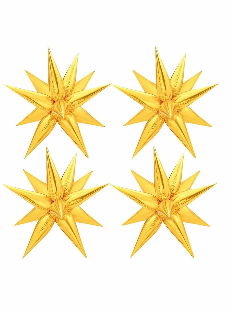 SYOSI Foil Balloons, Small Water Droplets Aluminum Foil Cone Mylar Balloons, Star Foil Balloons for Party, Birthday, Wedding, Backdrop, Mall Event Decoration Supplies, 50 Pcs, Gold - Image 1