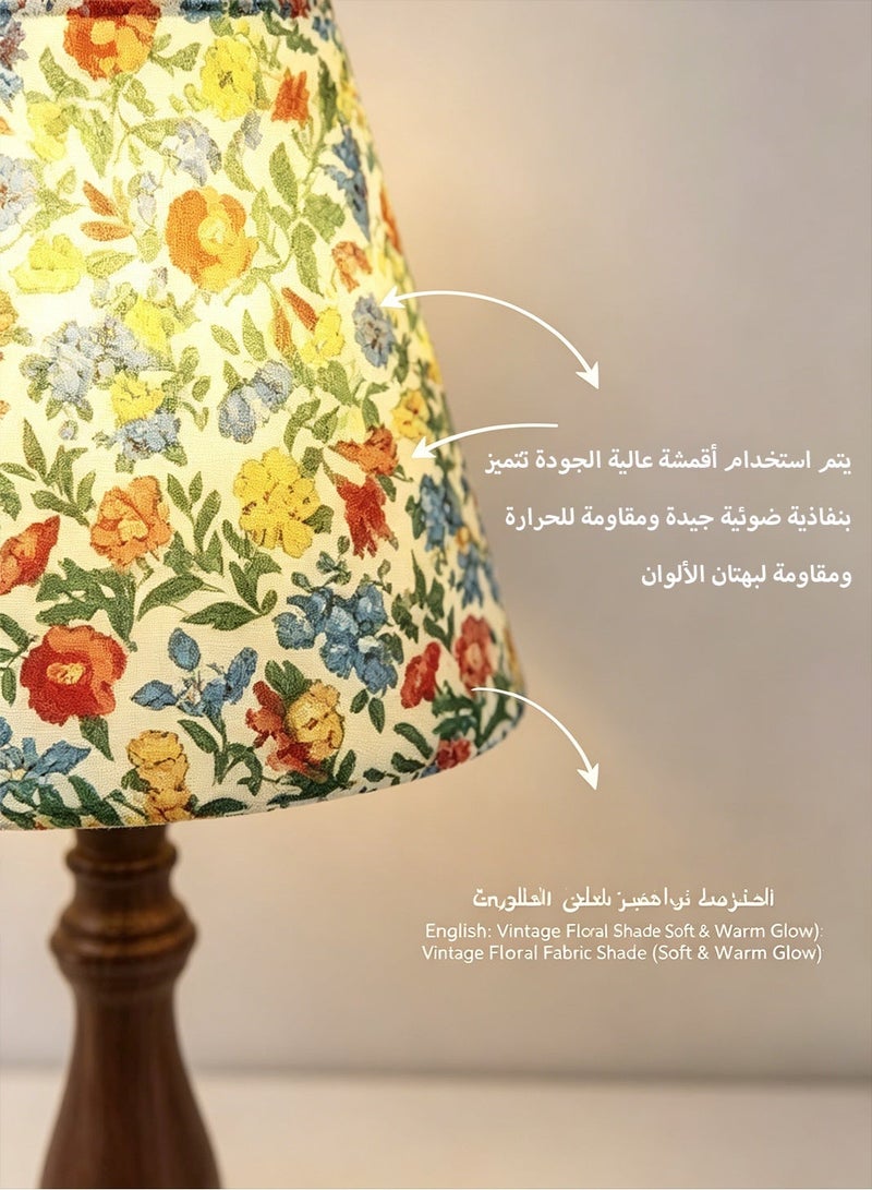 باور مصباح طاولة USB بثلاثة ألوان، قاعدة خشبية، مصباح ليلي أنيق بتصميم أوروبي بسيط، مصباح طاولة عصري مع غطاء مصباح دائري من القماش، مصباح مكتب صغير لغرفة النوم، غرفة المعيشة، المكتب، وغرفة الدراسة - Image 2