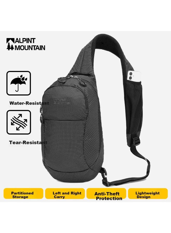 Alpint Mountain Outdoor Trendy Crossbody Bag Chest Bag Shoulder Bag Small Backpack Large Capacity Casual Travel Cycling - Image 1
