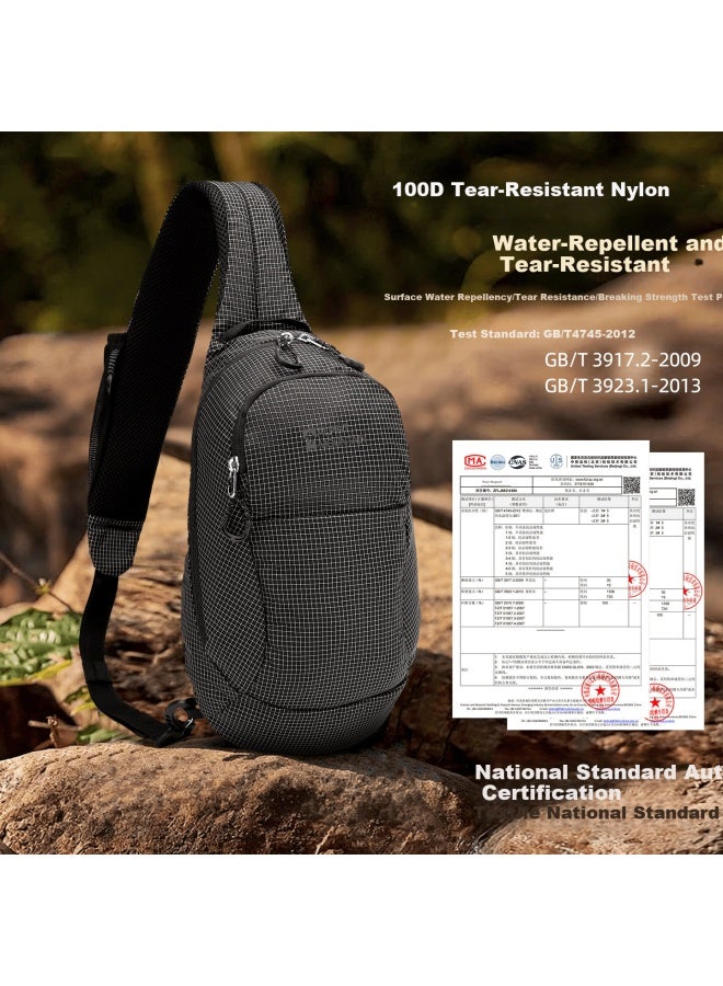Alpint Mountain Outdoor Trendy Crossbody Bag Chest Bag Shoulder Bag Small Backpack Large Capacity Casual Travel Cycling - Image 3