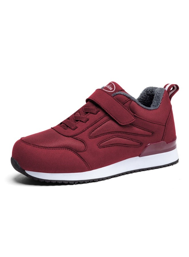 Women Cotton Shoes with Fleece Lining Warm Winter High-Top Boots Outdoor Running Sports Shoes for Parents and the Elderly - Image 1