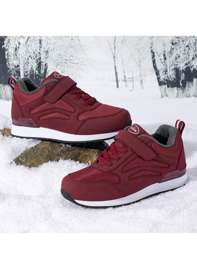 Women Cotton Shoes with Fleece Lining Warm Winter High-Top Boots Outdoor Running Sports Shoes for Parents and the Elderly - Image 5