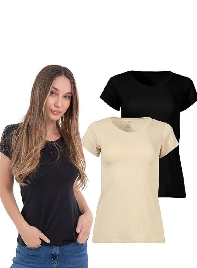 Set of 3 short sleeve cotton T-shirts
