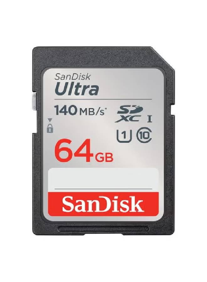 sandisk 64 GB Ultra SDXC UHS-I Card Speed Up to 140 MB/s SDSDUNB-064G-GN6IN 64 GB