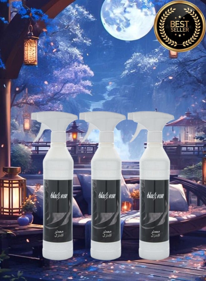 بانافع 3 قطع معطر منزل بلاك روز - Image 1