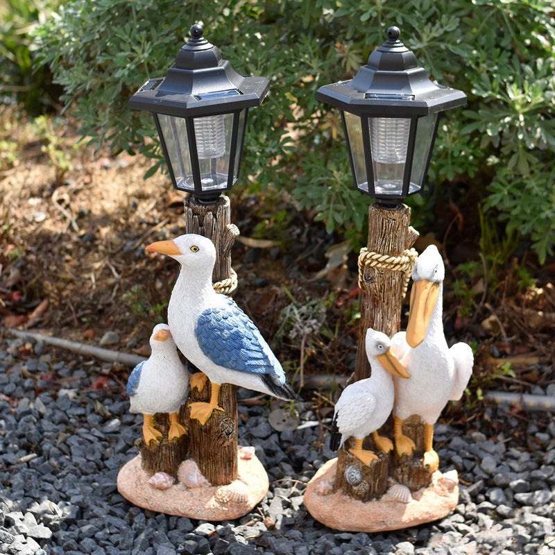Resin Simulation Bird Solar Outdoor Light Figurine for Garden Decor Path Statue Lamp - Image 3
