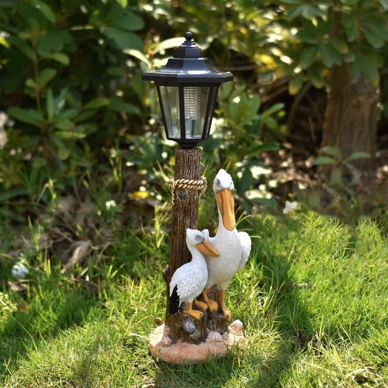 Resin Simulation Bird Solar Outdoor Light Figurine for Garden Decor Path Statue Lamp - Image 4