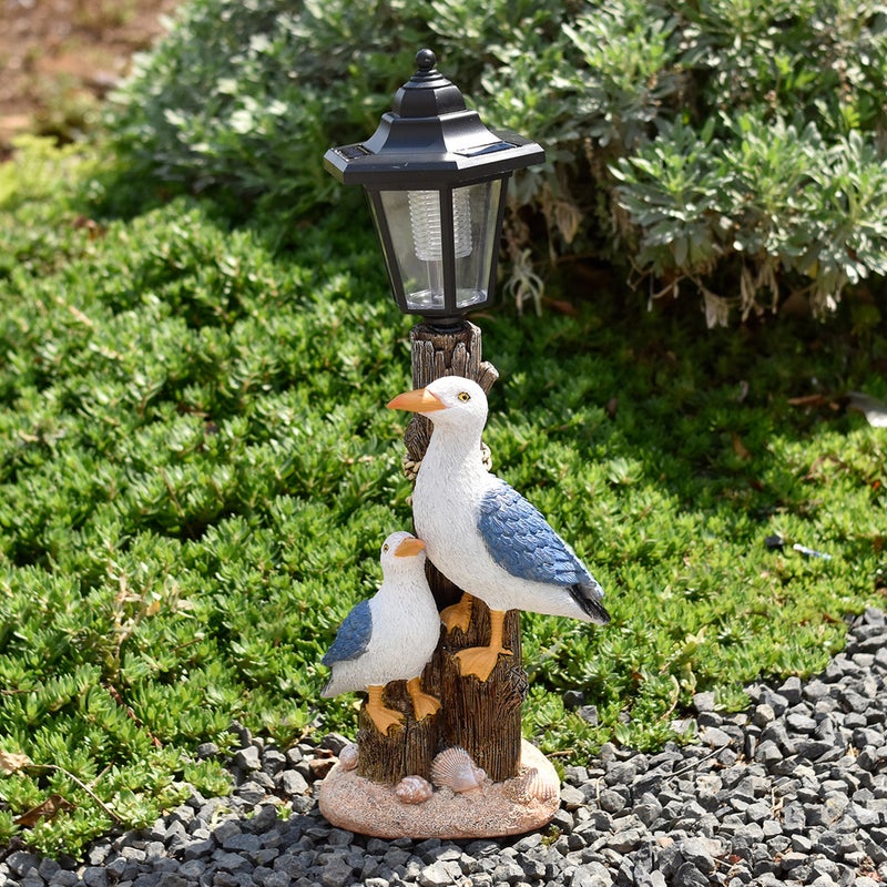 Resin Simulation Bird Solar Outdoor Light Figurine for Garden Decor Path Statue Lamp - Image 5