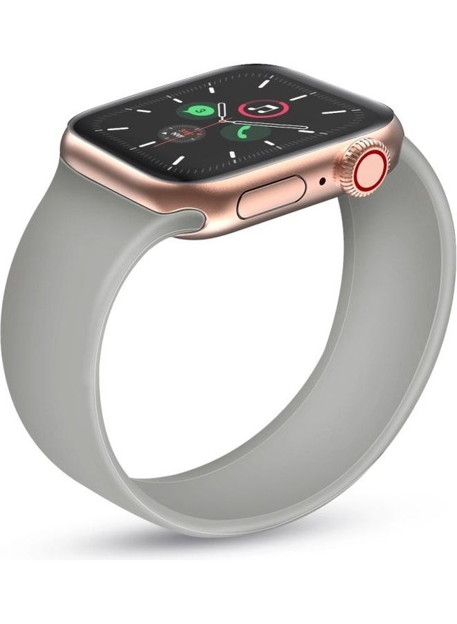 NIBEMINENT Ethnic Replacement Watchband For Apple Watch Series 1/2/3/4/5/6/7/SE 38/40/41mm Grey  - Image 3