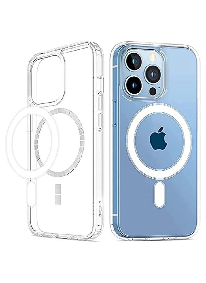 Generic Clear Case Compatible with iPhone 14 Case, Magnetic Case with Built-in Magnets Compatible with MagSafe, Crystal Clear [Yellow Resistant] Slim Soft TPU Bumper Cover for iPhone 14 6.1''  - Image 1