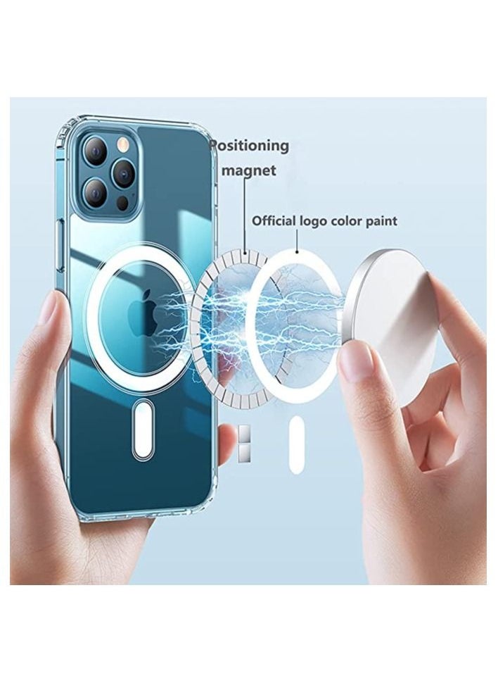 Generic Clear Case Compatible with iPhone 14 Case, Magnetic Case with Built-in Magnets Compatible with MagSafe, Crystal Clear [Yellow Resistant] Slim Soft TPU Bumper Cover for iPhone 14 6.1''  - Image 4