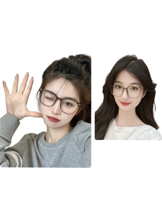 Zeiss Black Frame Titanium Ultra-Light Anti-Blue Light Eyeglasses Frame Women Men Myopia Plain Glasses Frame - Image 1