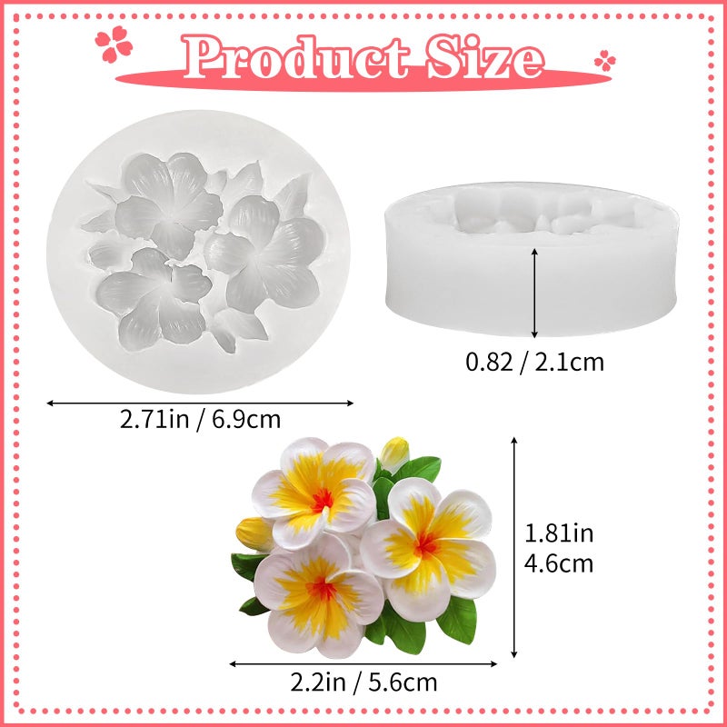 ZQYSING Plumeria Flower Silicone Molds, Plumeria Floral Molds for Candle Wax Making Handmade Soap Aromatherapy Gypsum Polymer Clay Craft Decoration Fondant Mold - Image 5