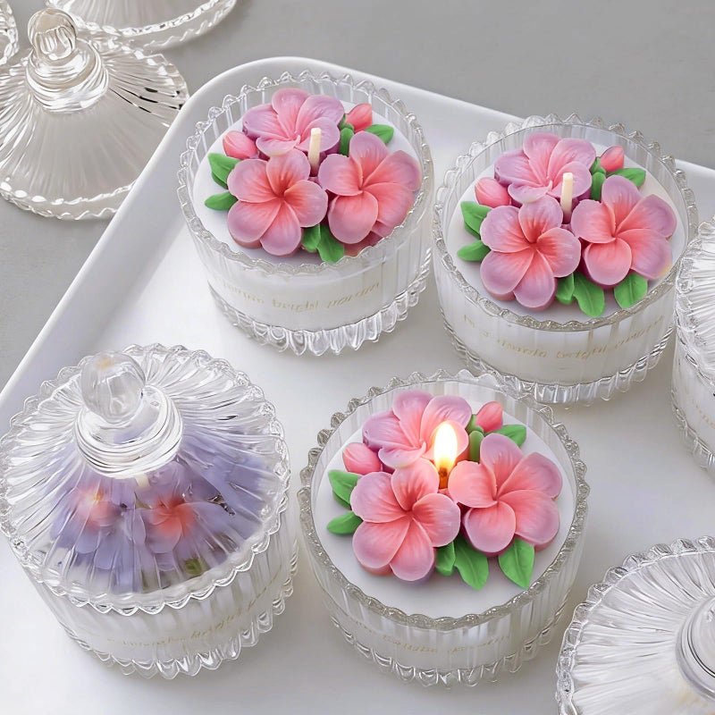 ZQYSING Plumeria Flower Silicone Molds, Plumeria Floral Molds for Candle Wax Making Handmade Soap Aromatherapy Gypsum Polymer Clay Craft Decoration Fondant Mold - Image 4