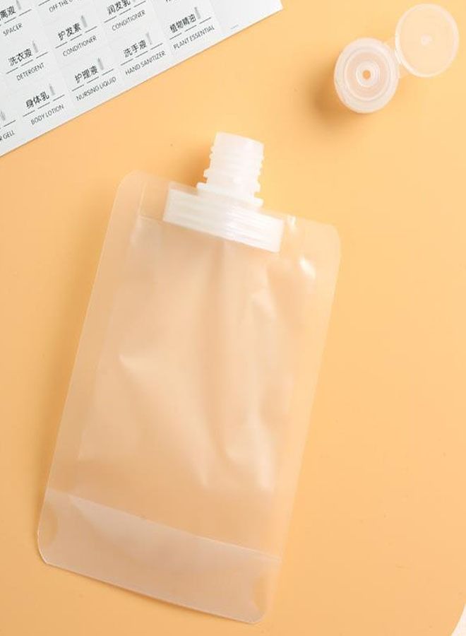 3 Pieces Travel Size Refillable Empty Squeeze Pouch Reusable, Stand Up Pouch for Toiletry, Lotion Shampoo Shower Gel Squeezable Bags, Leakproof Cosmetic Containers (30ml/50ml/100ml)  - Image 4
