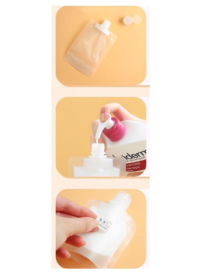 3 Pieces Travel Size Refillable Empty Squeeze Pouch Reusable, Stand Up Pouch for Toiletry, Lotion Shampoo Shower Gel Squeezable Bags, Leakproof Cosmetic Containers (30ml/50ml/100ml)  - Image 5
