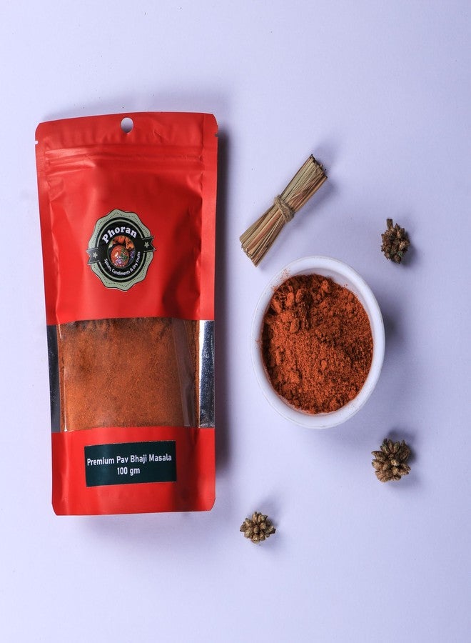 Phoran Premium Pav Bhaji 100 gm l Mumbai Street food Spice l Authentic Indian spice mix l Premium Mumbai pav bhaji masala - Image 1
