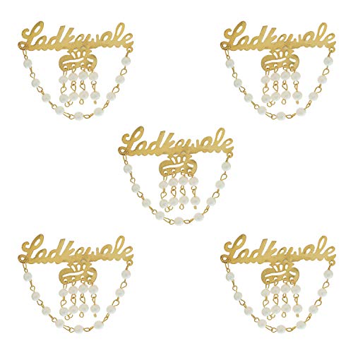 Sanvatsar Ladkewale Gold Chain Brooch/Brooch/Brooches Pin Pack for Men & Women Gold color - Image 2