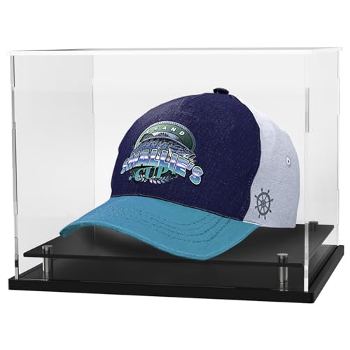 WANLIAN Clear hat Display case for BaseballAcrylic Cap Holder Stand for Baseball Football or Snapback CapsMini HelmetBaseball Cap Display case with Metal feet Basemountable - Image 1