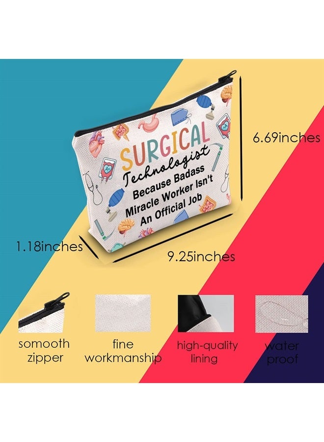 MNIGIU Surgical Technologist Gift Surgical Tech Cosmetic Makeup Bag Scrub Tech Gift CST Gift (Surgical Bag) - Image 3