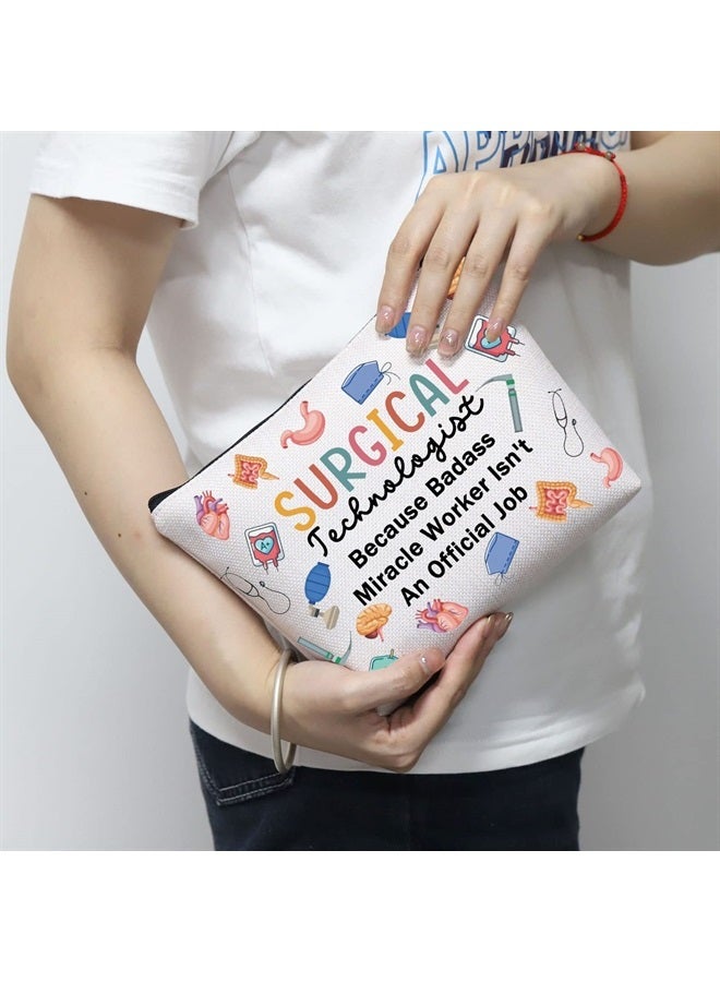MNIGIU Surgical Technologist Gift Surgical Tech Cosmetic Makeup Bag Scrub Tech Gift CST Gift (Surgical Bag) - Image 4