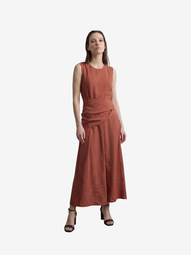 ماي فاشن MY FASHION Sleeveless A-Line Midi Dress