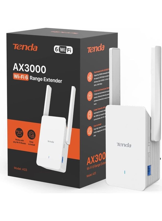 تيندا موسع نطاق الواي فاي 6 طراز AX3000 لون أبيض - Image 1