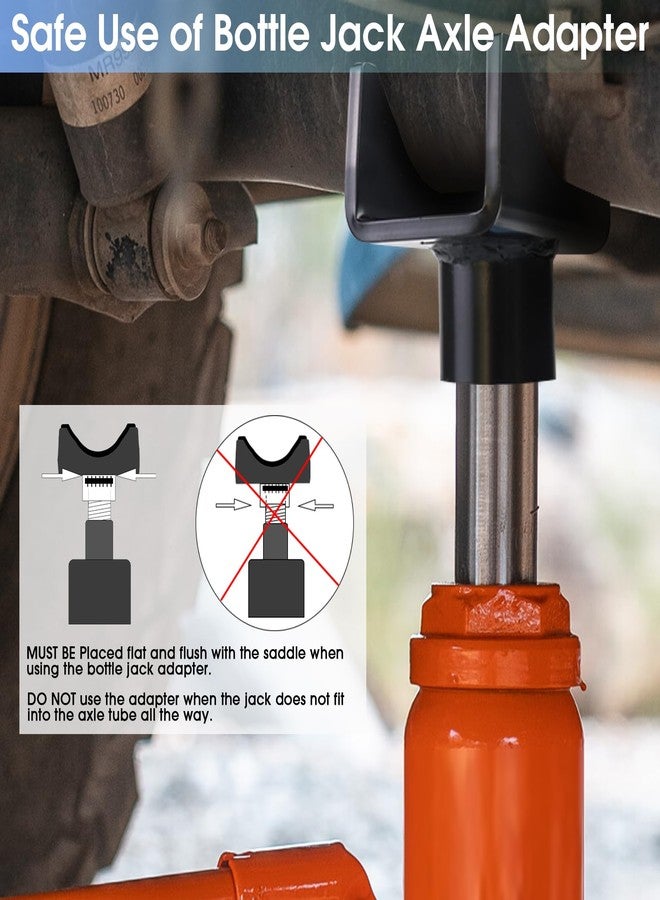 JIANBENKJ Bottle Jack Axle Adapter, Bottle Floor Jack Axle Adapter Lifting Saddle for 2”, 3", 4" Axle Tube and Square Axle Tube Within 2”, Bottle Jack Axle Saddle for Within 1.5" Jack Lifting Platform - Image 5