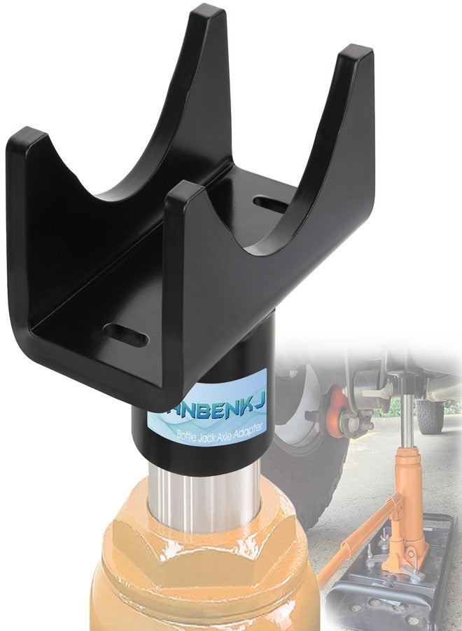 JIANBENKJ Bottle Jack Axle Adapter, Bottle Floor Jack Axle Adapter Lifting Saddle for 2”, 3", 4" Axle Tube and Square Axle Tube Within 2”, Bottle Jack Axle Saddle for Within 1.5" Jack Lifting Platform - Image 1