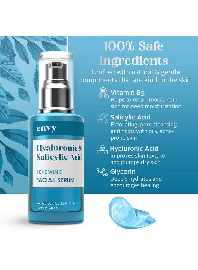 إنفي سيروم إنفي بحمض الهيالورونيك للوجه - لتنظيف المسام، وشد البشرة، وترطيبها - مُختبر من قِبَل أطباء الجلدية، مضاد لعلامات التقدم في السن، لجميع أنواع البشرة - منتجات كورية للعناية بالبشرة خالية من القسوة - 1.69 أونصة سائلة - Image 4