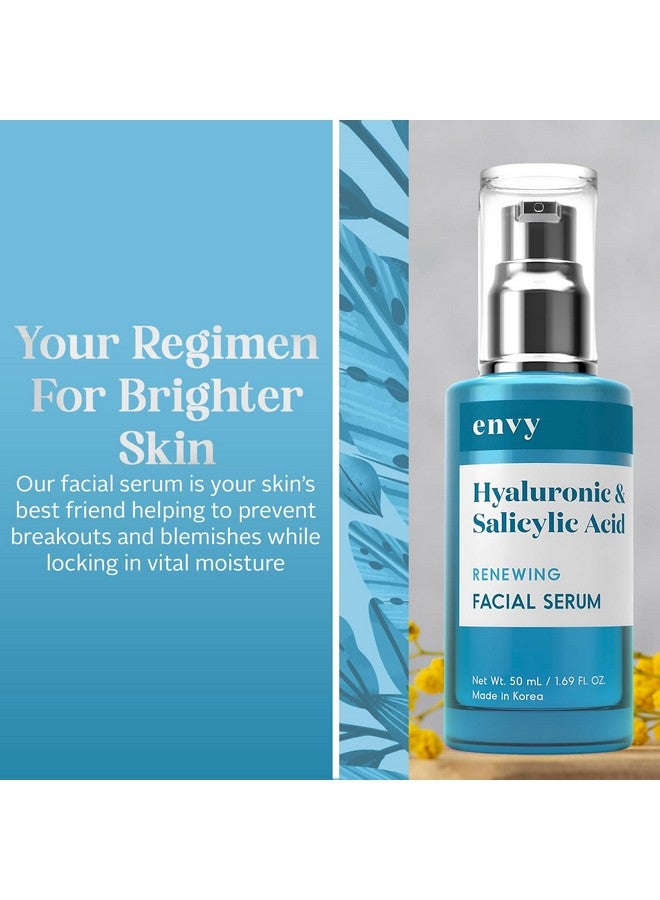 إنفي سيروم إنفي بحمض الهيالورونيك للوجه - لتنظيف المسام، وشد البشرة، وترطيبها - مُختبر من قِبَل أطباء الجلدية، مضاد لعلامات التقدم في السن، لجميع أنواع البشرة - منتجات كورية للعناية بالبشرة خالية من القسوة - 1.69 أونصة سائلة - Image 2