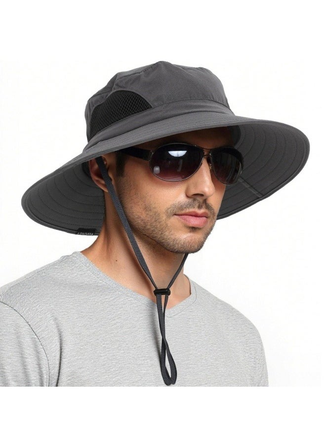 NIBEMINENT Wide Brim Sun Hat, UPF 50+ UV Protection Waterproof Packable Bucket Hat for Men & Women, Fishing Hiking Beach Garden  - Image 1
