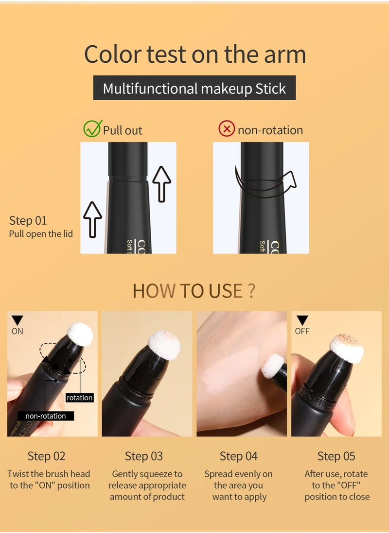 HelloKiss - Concealer Soft Light Matte Foundation Concealer Conceals Blemish and Redness Flawless Natural Coverage for Normal to Oily Skin Instant Age Rewind Eraser Dark Circles Treatment 05 - Image 1