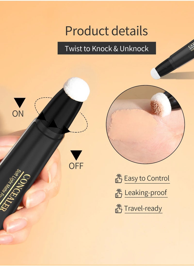 HelloKiss - Concealer Soft Light Matte Foundation Concealer Conceals Blemish and Redness Flawless Natural Coverage for Normal to Oily Skin Instant Age Rewind Eraser Dark Circles Treatment 05 - Image 1