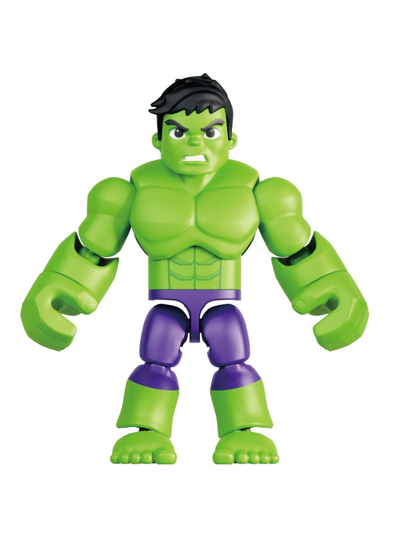 يا شباب بلوكيز سبايدي وأصدقاؤه المدهشون 74817 هالك Hulk AL02 | طقم تركيب مجسم | لعبة STEM تركيب سناب | مجسم أكشن قابل للحركة | للعرض والجمع | هدية - Image 3