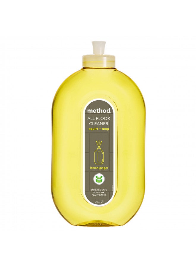 Method Squirt + Mop Hard Floor Cleaner, 25 Oz Spray Bottle, Lemon Ginger Scent - Image 1