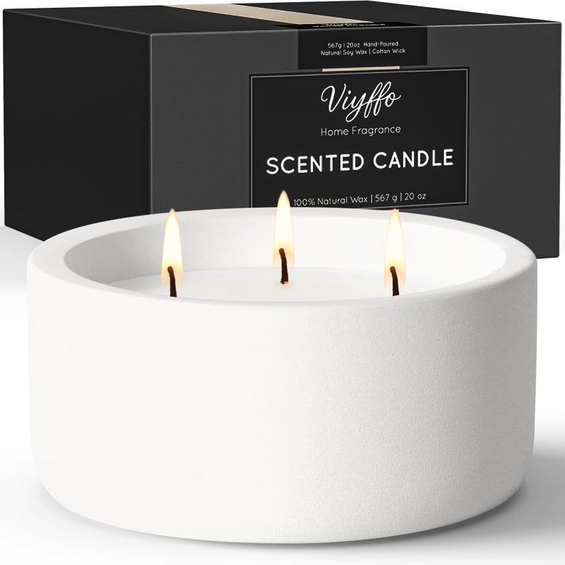 Viyffo Vanilla Cupcake Scented Candle - 20oz Ceramic Jar - Image 1
