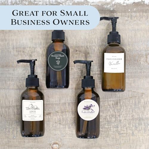 Cornucopia Brands 4oz Amber Glass Pump Bottles (Pack of 4) Great for Lotions, Liquid Soap, Aromatherapy and More - Image 5