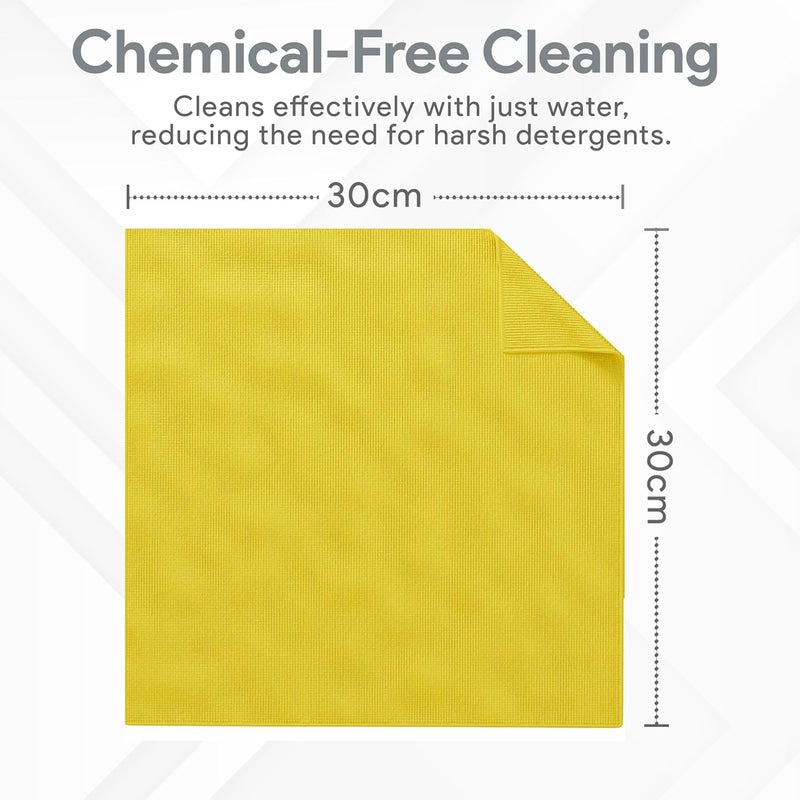 REXO Microfibre Cleaning Cloth - Premium Multi-Surface Lint Free Cloths (30x30 cm, 10-Pack) - Image 5