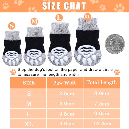 Frienda 8 Pieces Anti-Slip Socks for Cats Small Dog Socks to Prevent Licking Paws, Traction Control Boots Paw Protectors for Hardwood Floors for Puppy Small Dogs and Kittens(S,Pink) - Image 2