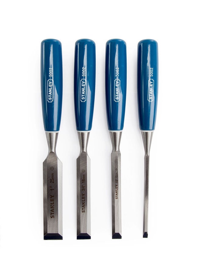 NIBEMINENT 4-Piece Chisel Set Silver/Blue 6, 12, 18, 25mm  - Image 3