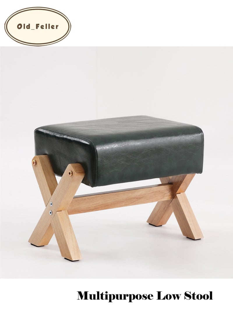 Old_Feller Nordic Luxury Solid Wood Multipurpose Stool: Shoe Bench, Step Stool, and Coffee Table Accent for Entryway, Living Room, and Kids' Room - Image 1