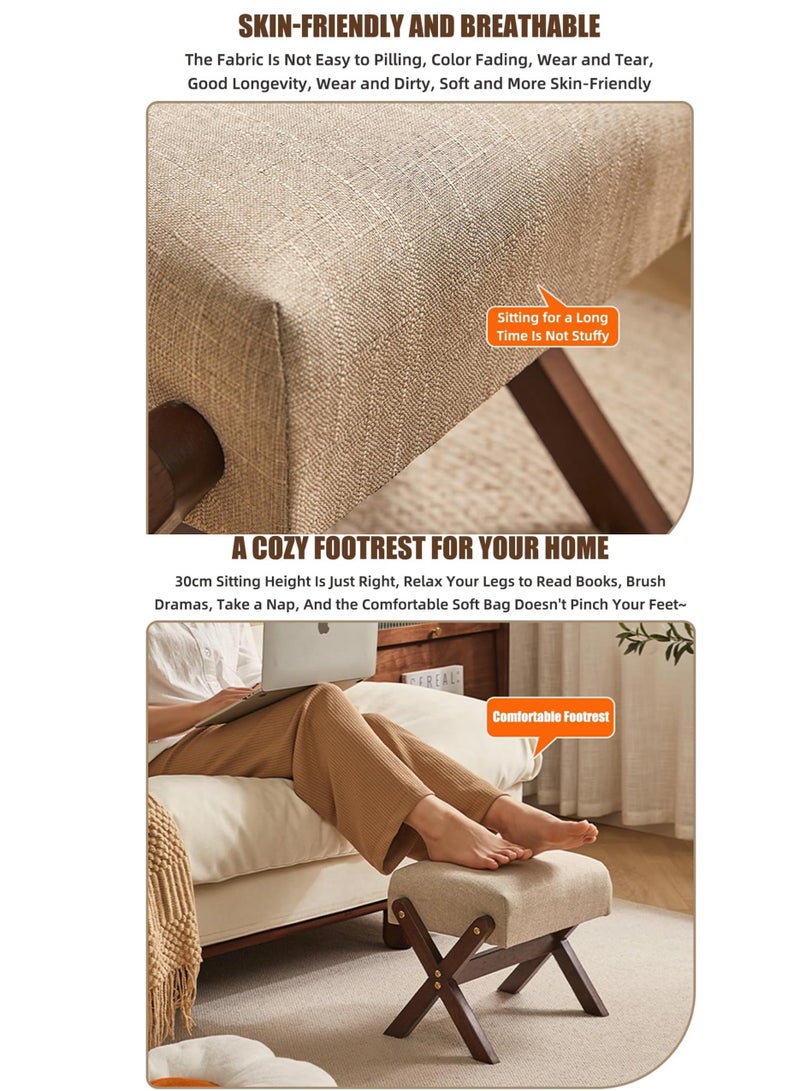 Old_Feller Nordic Luxury Solid Wood Multipurpose Stool: Shoe Bench, Step Stool, and Coffee Table Accent for Entryway, Living Room, and Kids' Room - Image 2