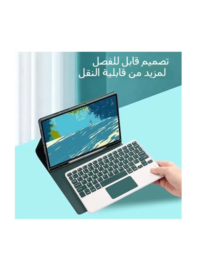 Touchpad Keyboard Case Compatible with Samsung Galaxy Tab S6 Lite 10.4'' 2024 (SM-P620/P625/P627),Backlight, Multi-Touch Trackpad, Flip Stand Case with Pencil Holder and Mouse