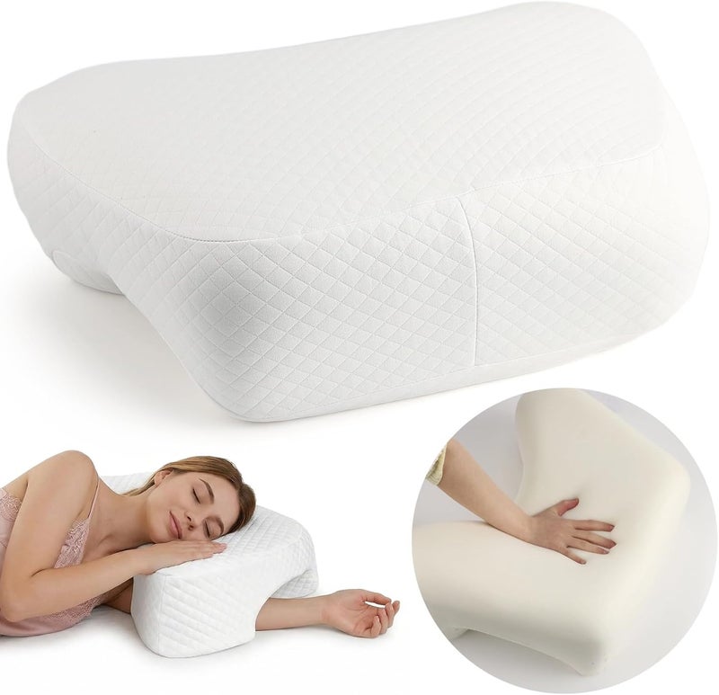 Side Sleeper Arm Hole Pillow with Memory Foam, Shoulder Neck Support, Multi-Position Sleep Aid - Image 5